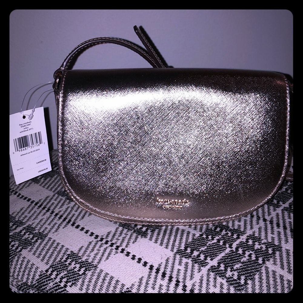 NWT Kate Spade, Rose gold Metallic, crossbody